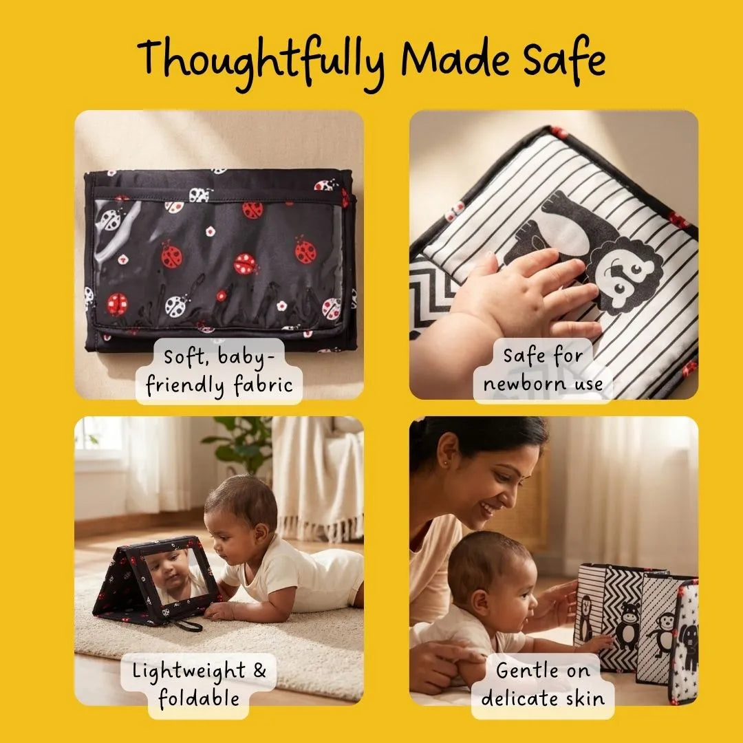 LiLLBUD High Contrast Tummy Time Book
