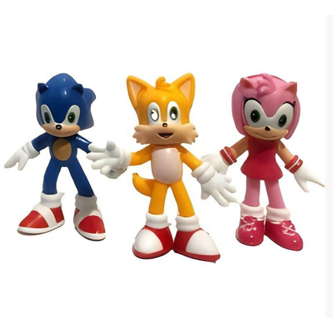 Sonic Prime 6-Piece Collectible Figure Set – Sonic, Shadow, Tails, Knuckles & Friends | Action Figure Pack (Ages 5+)