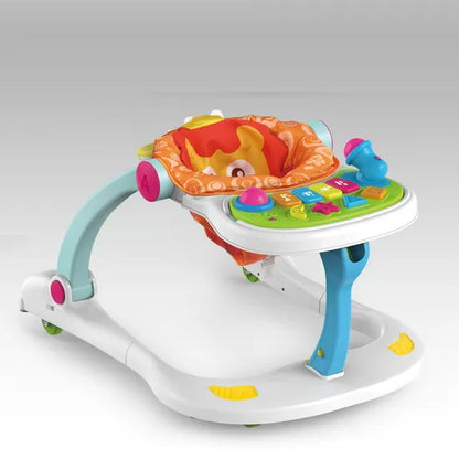 4-in-1 Baby Activity Walker – Sit, Walk & Play Musical Walker with Interactive Toy Panel for Infants