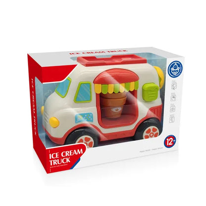 Huanger Ice Cream Truck Toy for Kids – Interactive Musical Ice Cream Van with Lights & Sounds (12+ Months)