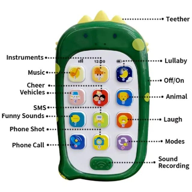 Huanger Puzzle Phone Baby Toy – Interactive Musical Learning Phone for Toddlers (18+ Months)
