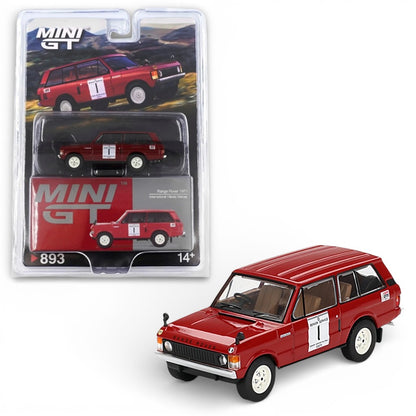 Mini GT 1:64 Range Rover 1971 International Hillrally Winner #893 | Classic Off-Road Diecast Model (Blister Pack)
