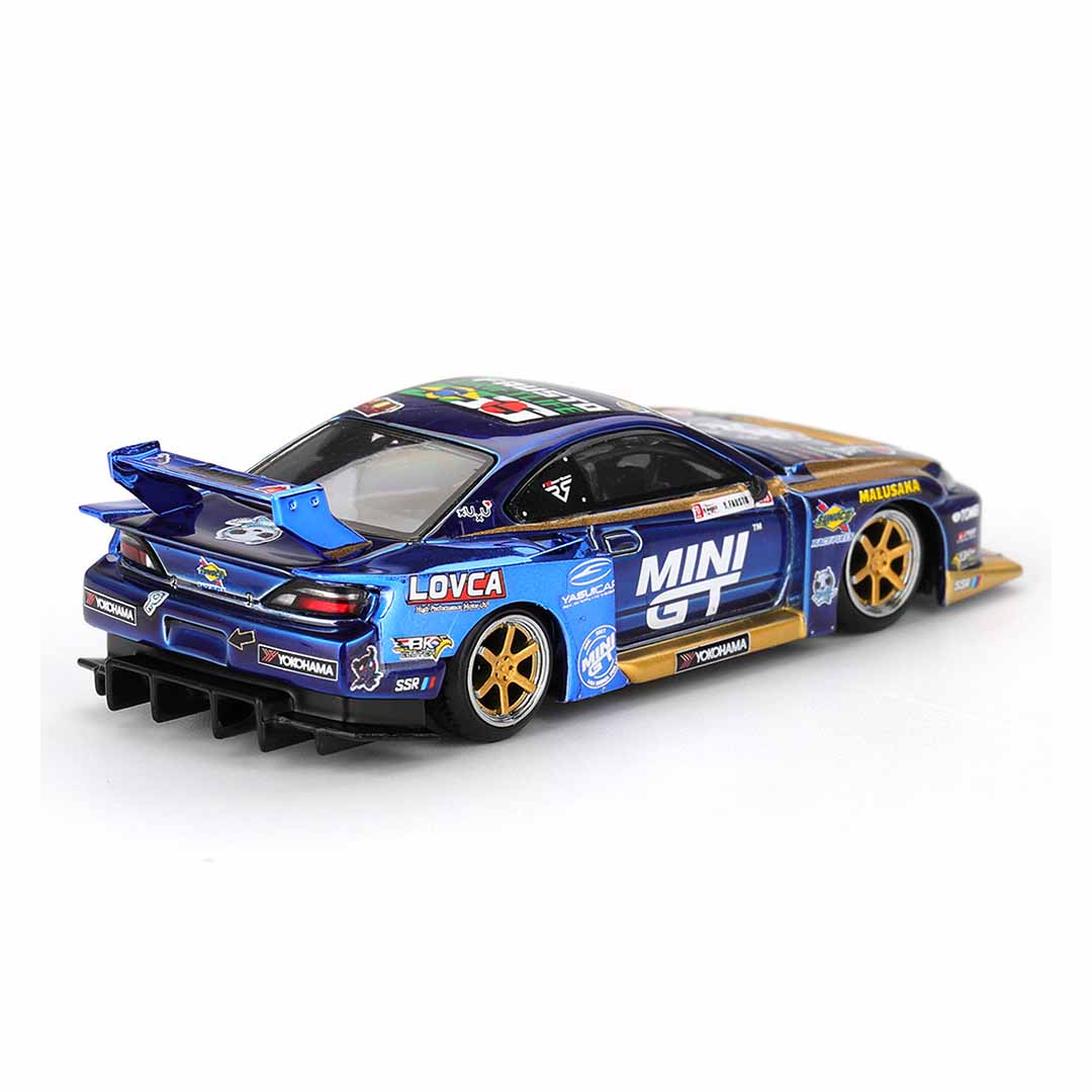 MINI GT 1:64 (Blister Pack) Nissan Silvia (S15) #555 LB-Super Silhouette Team MINI GT Liberty Walk 2025 Formula Drift Die-Cast Model Car