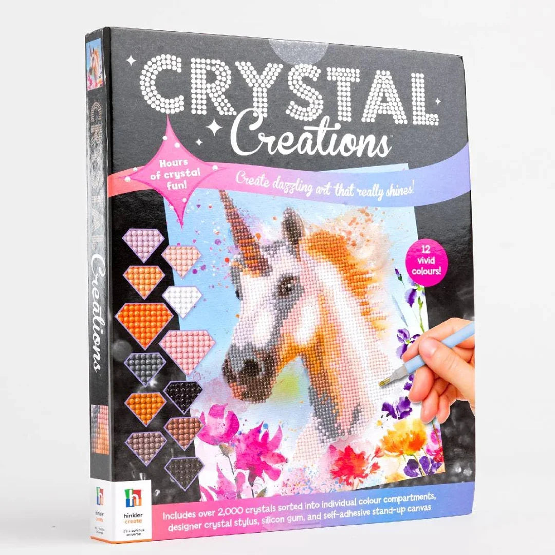 Crystal Creations Unicorn Diamond Art Kit – Sparkling DIY Crystal Painting Craft Set for Kids