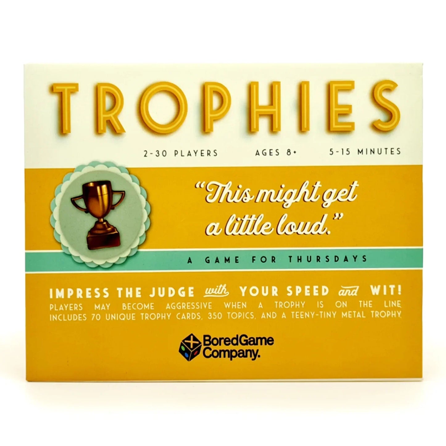 Trophies Party Card Game – Fast-Paced Speed & Wit Family Game