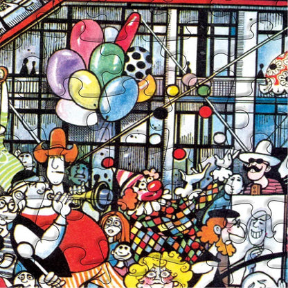 Jigsaw Nation 150 Piece Rectangle Puzzle – George Pompidou Centre by Mario De Miranda | Artistic Jigsaw Puzzle for Kids & Adults