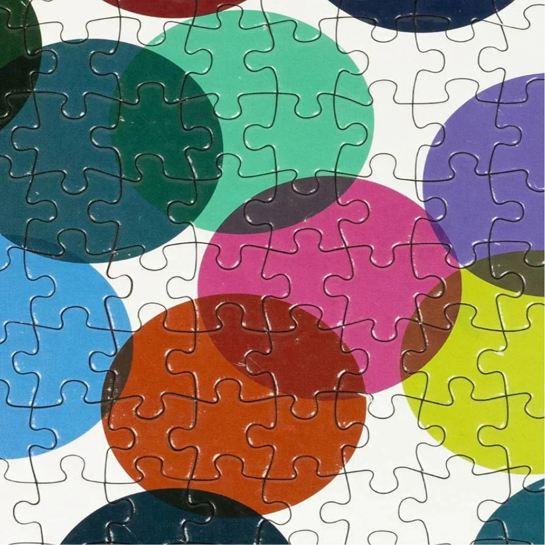 Jigsaw Nation 500 Piece Rectangle Puzzle – Disco Dots | Colorful Abstract Jigsaw Puzzle for Teens & Adults