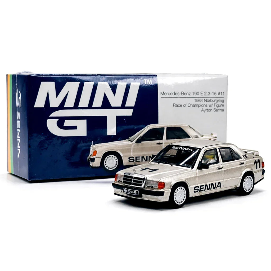 ミニカー Ayrton Senna Mercedes-Benz 190E 1/43 Mini GT 1:64 Mercedes-Benz 190 E 2.3-16 #11 Ayrton Senna 1984