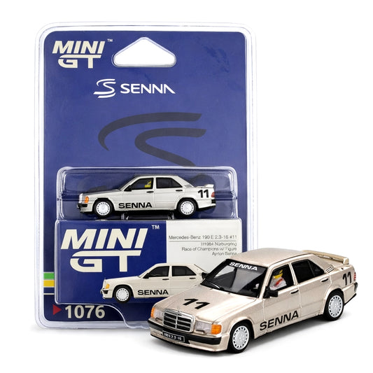 MINI GT 1:64 (Blister Pack) Mercedes-Benz 190E 2.3-16 #11 – 1984 Nürburgring Race of Champions (Ayrton Senna Edition) | Diecast Model