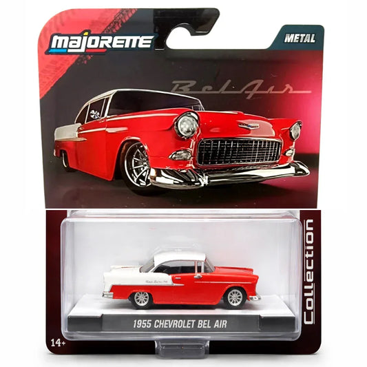 Majorette 1:64 Blister 1955 Chevrolet Bel Air Diecast Model Car | Metal Body Classic American Car | Collector Edition