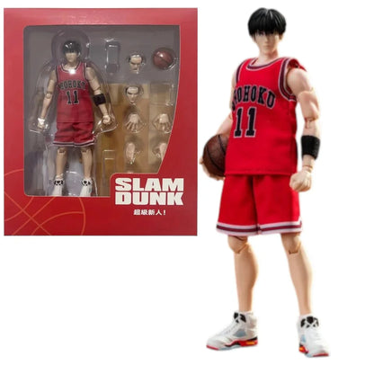 Slam Dunk Kaede Rukawa Shohoku No.11 Basketball Action Figure 6.5 Inch – Anime Collectible Figure with Accessories | Slam Dunk Series