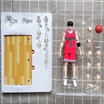 Slam Dunk Kaede Rukawa Shohoku No.11 Basketball Action Figure 6.5 Inch – Anime Collectible Figure with Accessories | Slam Dunk Series