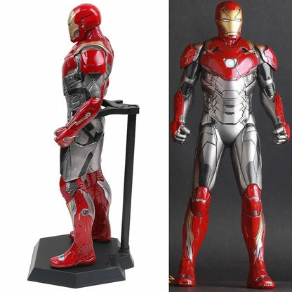 Iron Man Mark XLVII One:6 Scale Collectible Action Figure 12 Inch – Marvel Superhero Figure with Tony Stark Head Sculpt and Display Stand