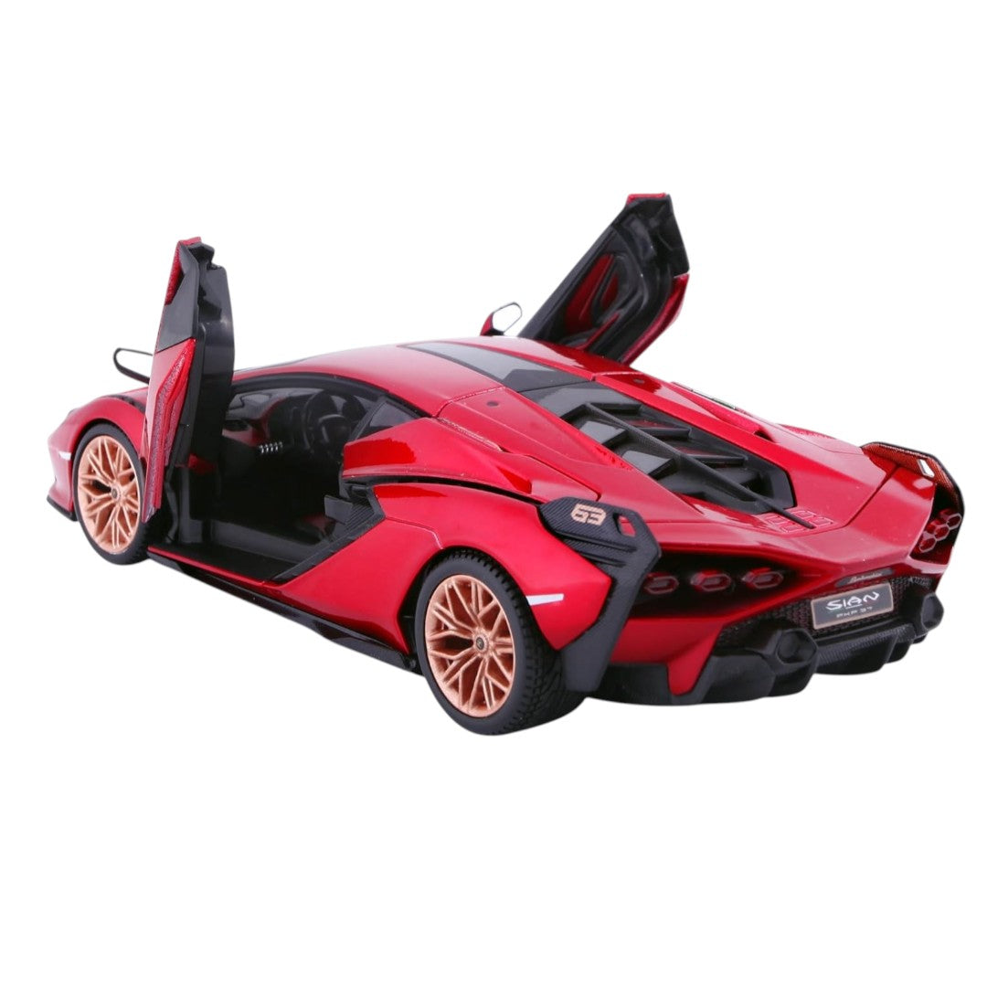 Bburago 1:24 Lamborghini Sián FKP 37 Red Diecast Model Car – Premium Supercar Collectible
