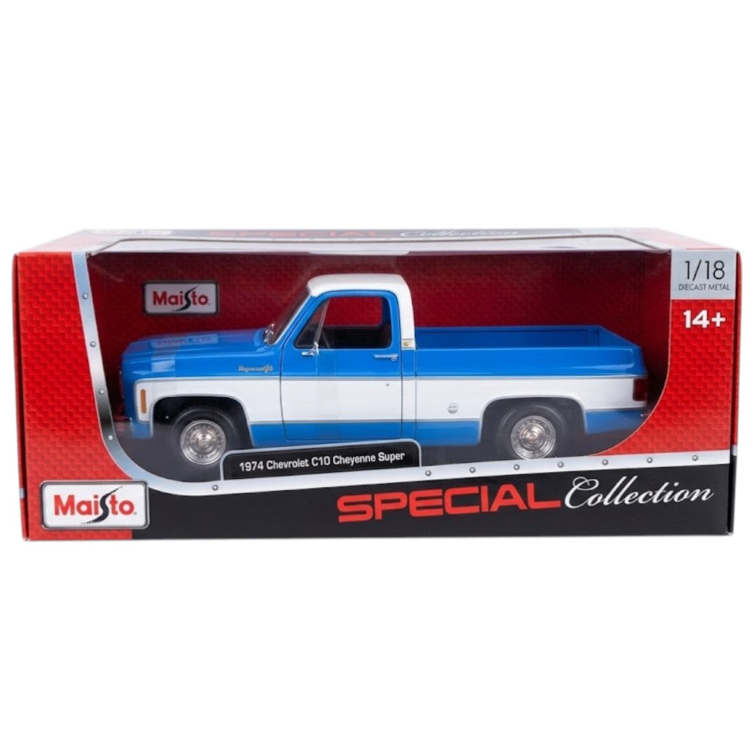 Maisto 1:18 1974 Chevrolet C10 Cheyenne Super Pickup Truck Diecast