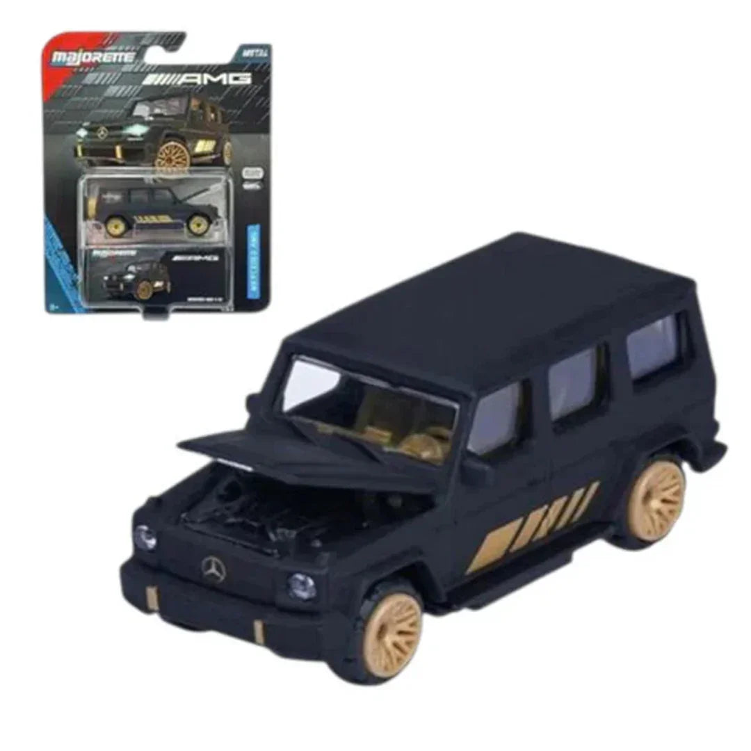 Majorette Mercedes-AMG G63 Die-Cast Car – Black & Gold Metal SUV