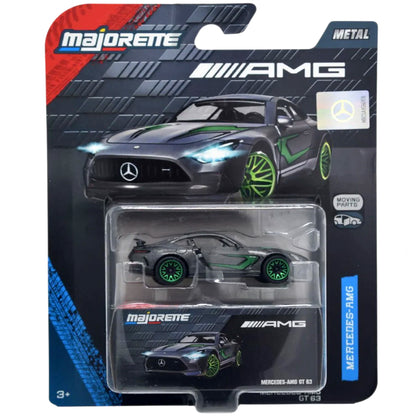 Majorette Mercedes-AMG GT 63 Die-Cast Car – Metal Sports Coupe with Moving Parts & Neon Wheels