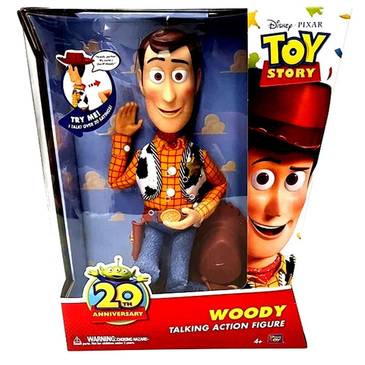 Disney Pixar Toy Story Woody Talking Action Figure – Sheriff Woody Toy with Voice Lines (20th Anniversary Edition)