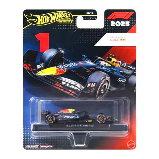 Hot Wheels Premium Formula 1 2025 Oracle Red Bull Racing #1 F1 Die-Cast Car | 1:64 Scale Metal/Metal with Real Riders