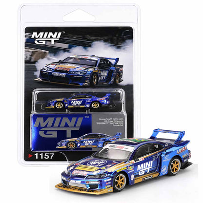 MINI GT 1:64 (Blister Pack) Nissan Silvia (S15) #555 LB-Super Silhouette Team MINI GT Liberty Walk 2025 Formula Drift Die-Cast Model Car