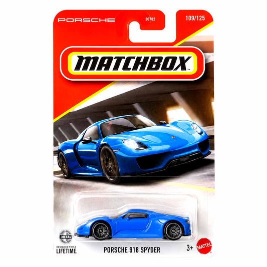 Matchbox 1:64 Porsche 918 Spyder Blue Die-Cast Model Car | (Blister Pack) Collector Edition