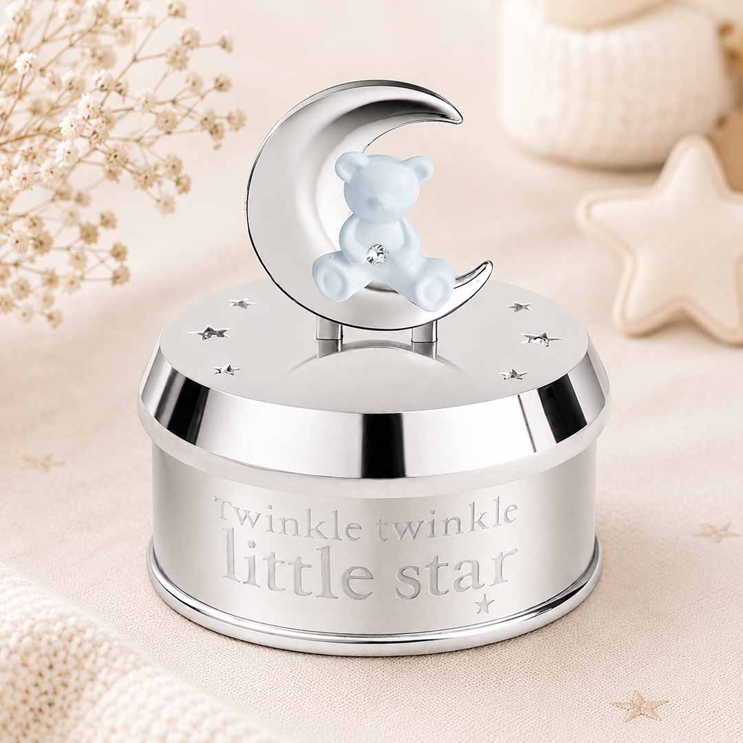 Momentz Twinkle Twinkle Little Star Baby Keepsake Box Blue