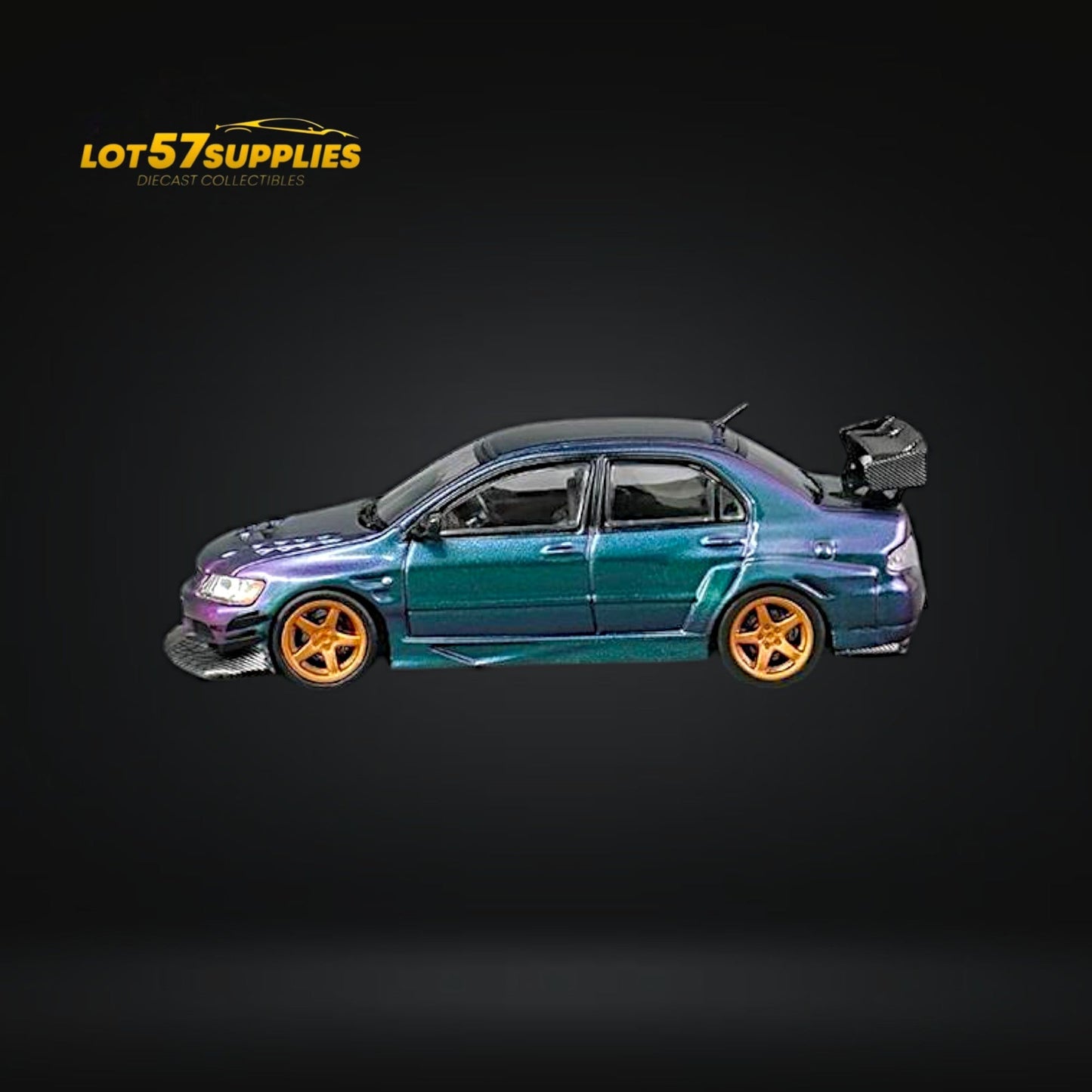 404 Error Mitsubishi Lancer Evolution X Varis B Pearl 1:64 Scale Diecast Model Car | Collector Display Case | 2 Variant Options