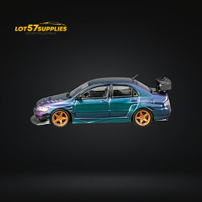 404 Error Mitsubishi Lancer Evolution X Varis B Pearl 1:64 Scale Diecast Model Car | Collector Display Case | 2 Variant Options