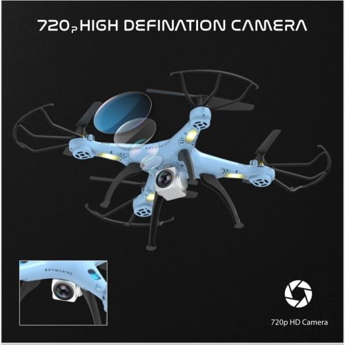 SKYMASTER Drone 720p HD Camera WiFi RC Quadcopter with Altitude Hold, Headless Mode