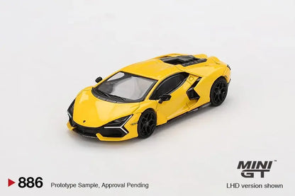 Mini GT 1:64 Blister Lamborghini Revuelto Giallo | Official Diecast Supercar Model