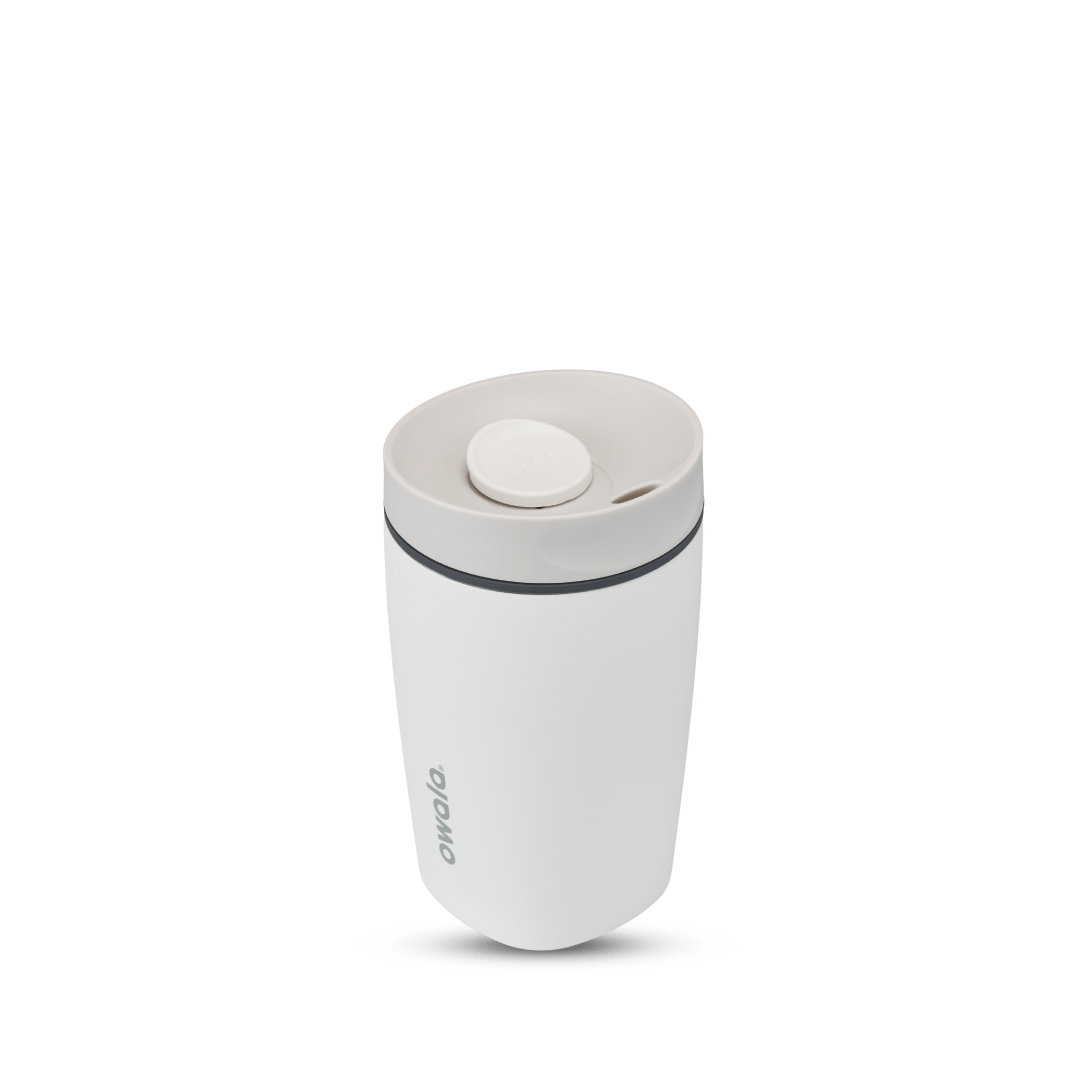 Owala SmoothSip Slider Insulated Sipper Bottle 12oz. / 355ml – Leakproof Travel Coffee Mug with Sliding Lid for Hot & Cold Drinks (pack of 1)