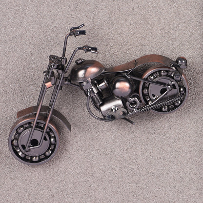 Sculpture Die Cast Harley Davidson: Rev Up Your Decor with Metal Motorcycle in a Decorative Glass Frame