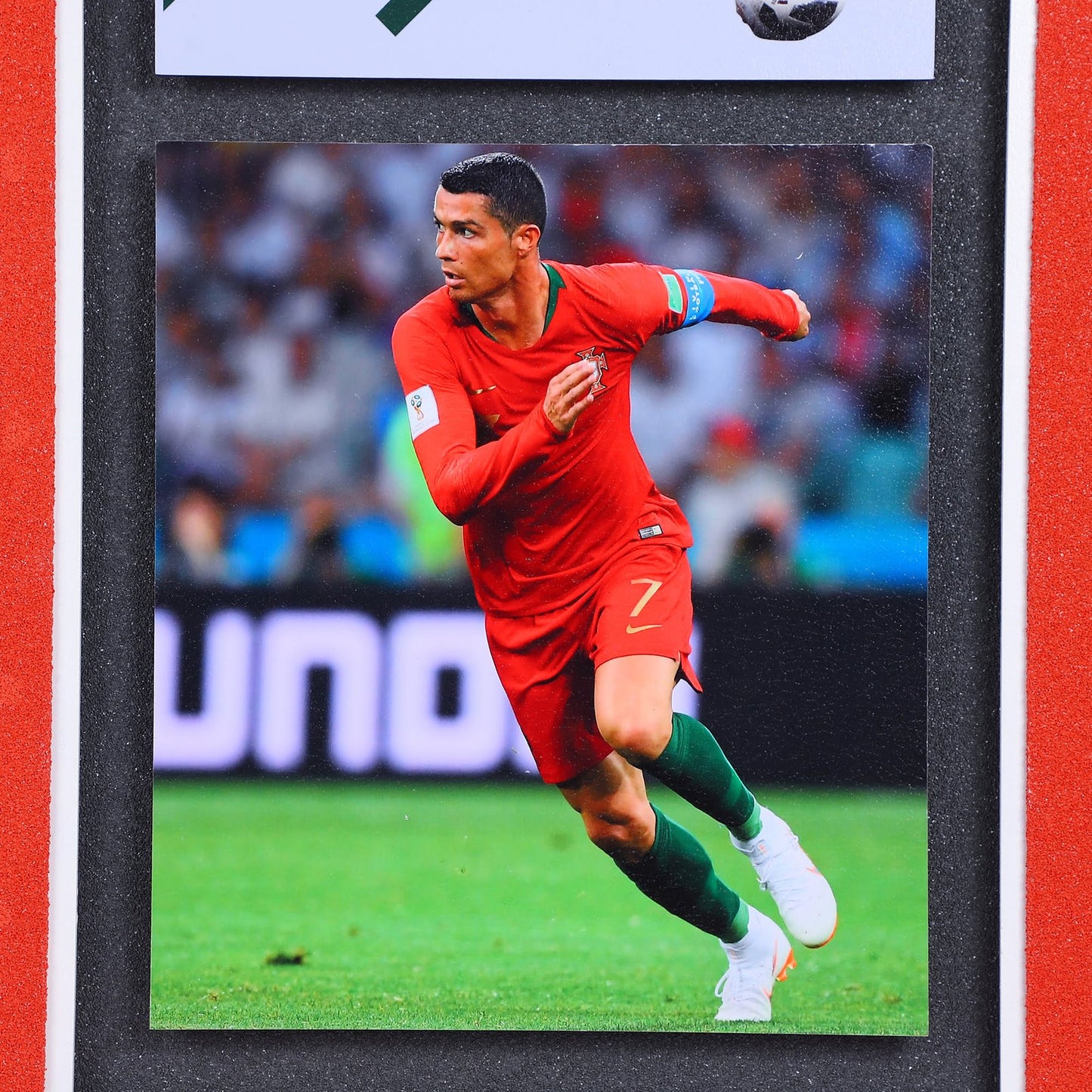 Ronaldo: Portuguese Footballer T-Shirt, Balls, and Picture Decorative Wall Frame - Championing Excellence in Football