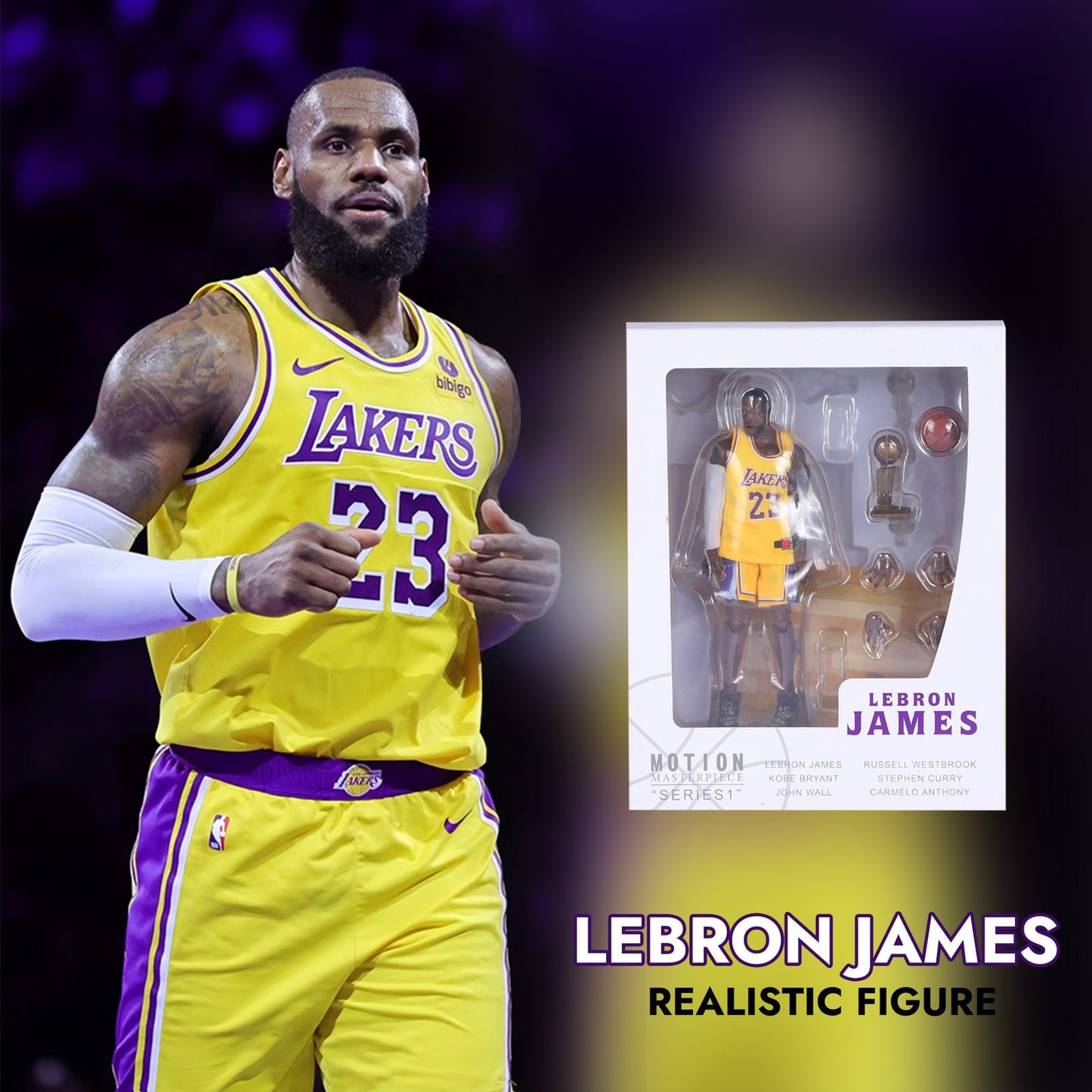 LeBron James Action Figure with Championship Accessories