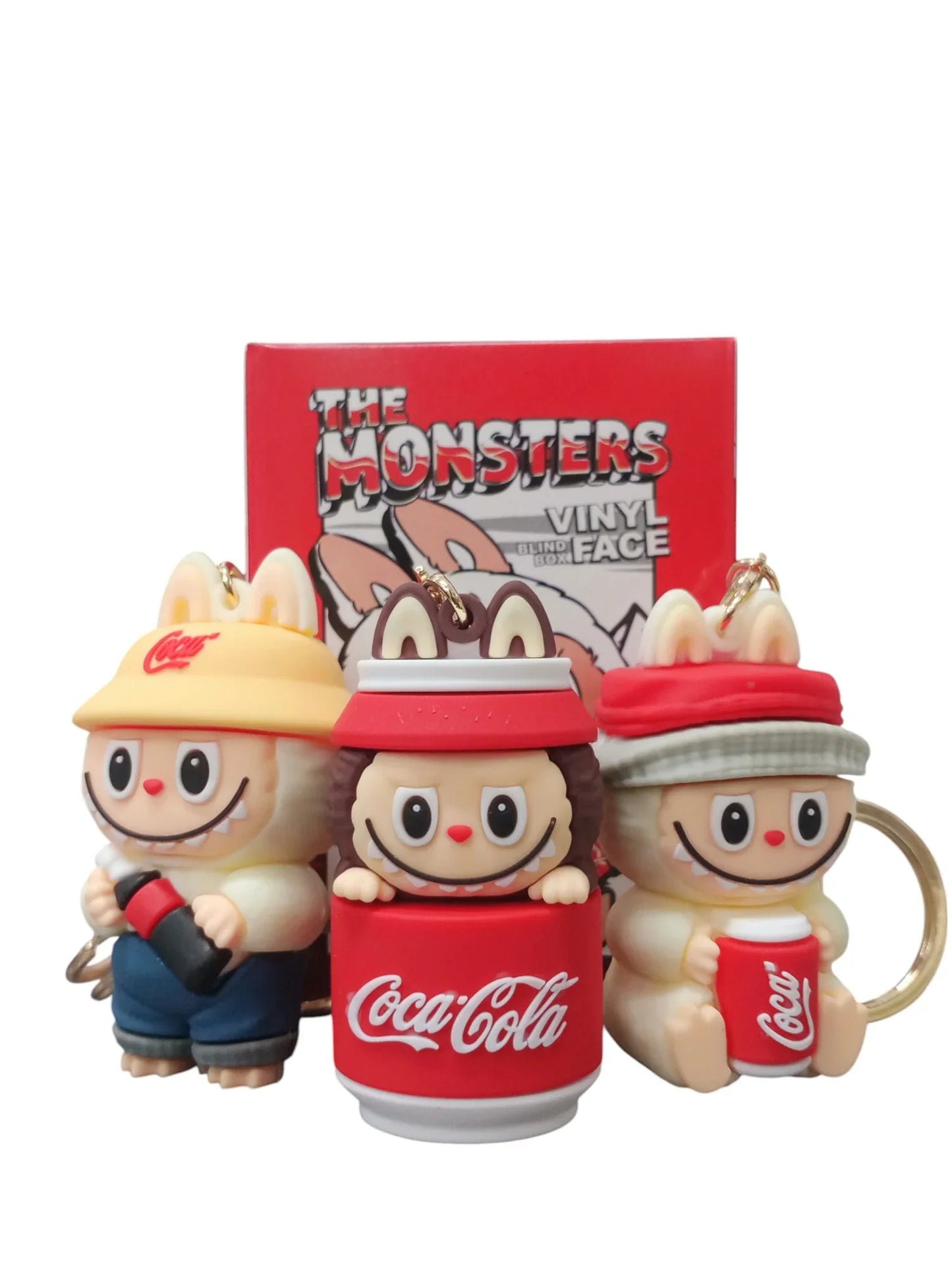 Labubu x Coca-Cola "The Monsters" Surprise Blind Box Keychain – Vinyl Face Mini Anime Figure 1 Random Piece) - Jaiman Toys