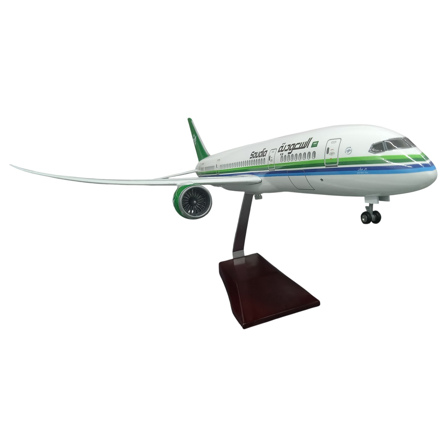 Saudi Arabia 787 1:130 Scale Diecast Aeroplane Display Model with LED Light | Premium Aircraft Replica with Display Stand
