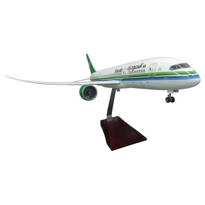 Saudi Arabia 787 1:130 Scale Diecast Aeroplane Display Model with LED Light | Premium Aircraft Replica with Display Stand