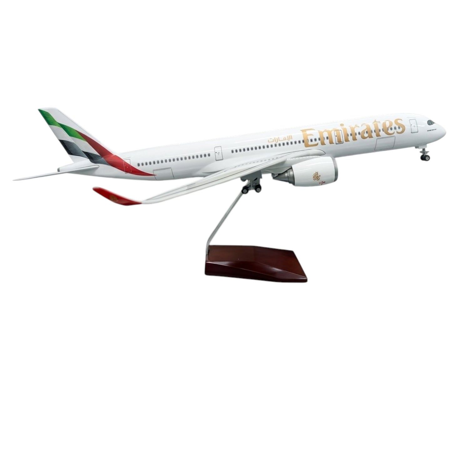 A350 UAE Emirates New 1:142 Scale Diecast Aeroplane Display Model with LED Light | Premium Aircraft Replica with Display Stand