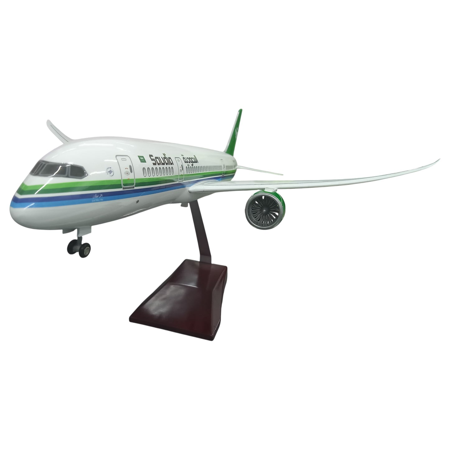 Saudi Arabia 787 1:130 Scale Diecast Aeroplane Display Model with LED Light | Premium Aircraft Replica with Display Stand
