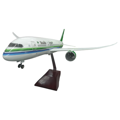 Saudi Arabia 787 1:130 Scale Diecast Aeroplane Display Model with LED Light | Premium Aircraft Replica with Display Stand