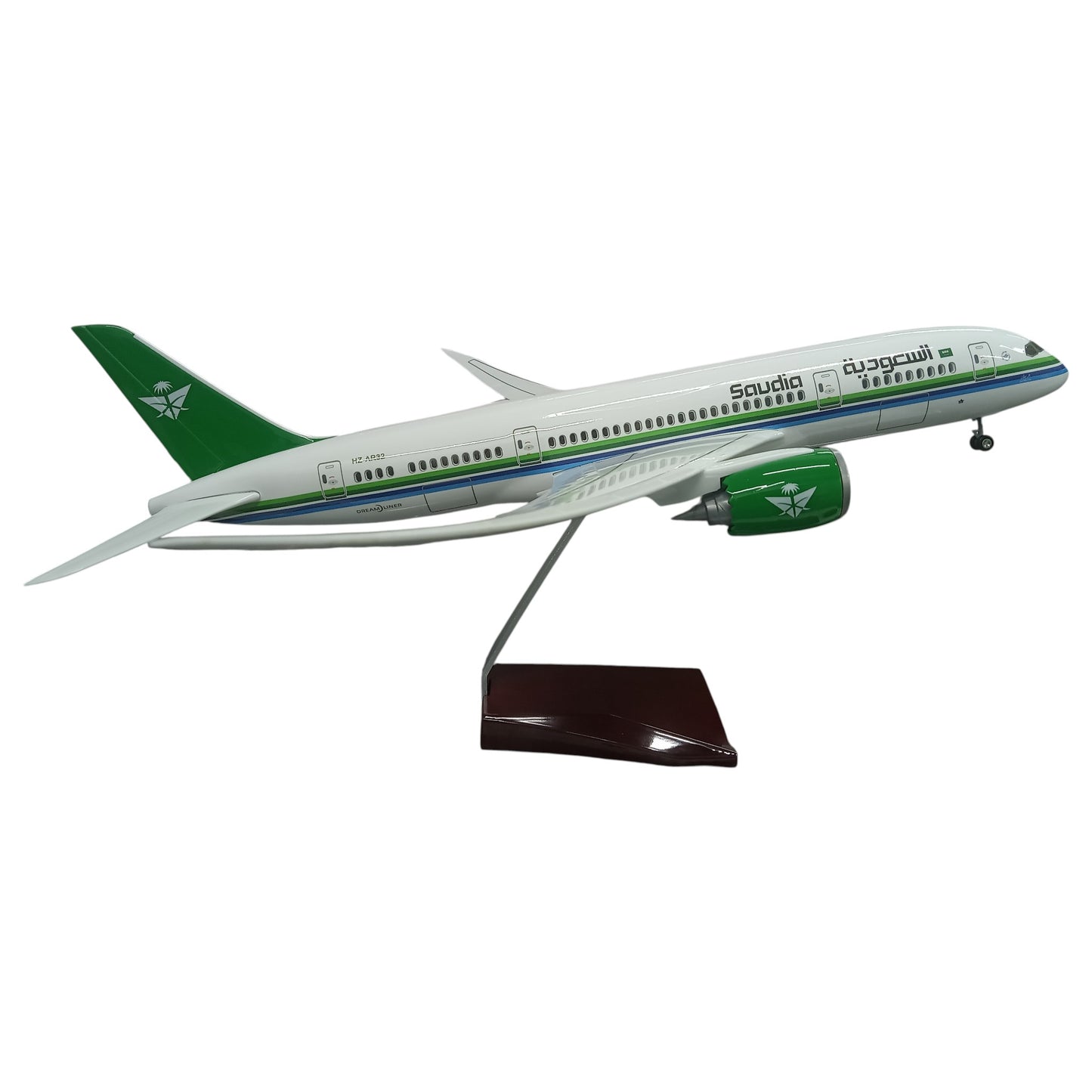 Saudi Arabia 787 1:130 Scale Diecast Aeroplane Display Model with LED Light | Premium Aircraft Replica with Display Stand