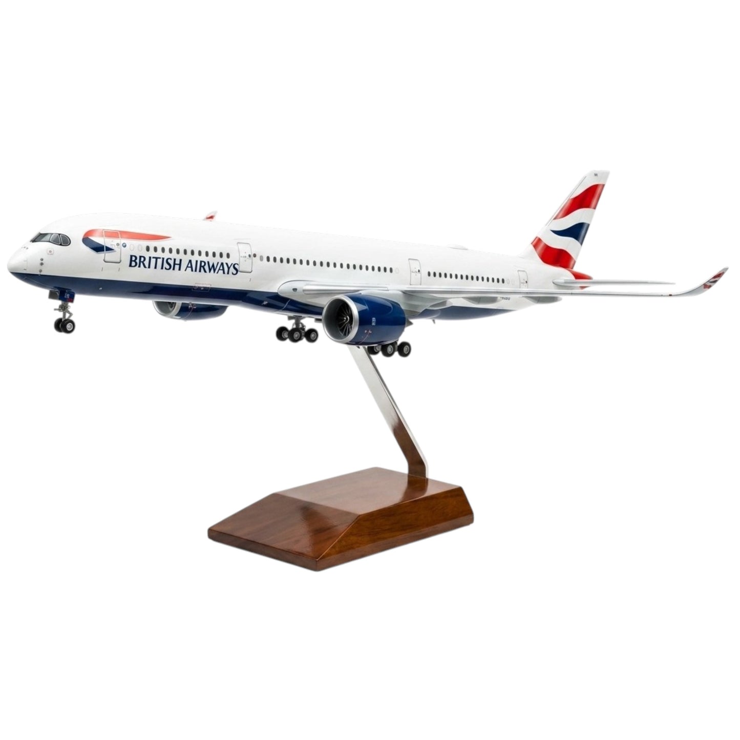 British Airways A350 1:142 Scale Diecast Aeroplane Display Model with LED Light | Premium Aircraft Replica with Display Stand
