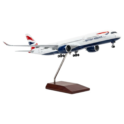 British Airways A350 1:142 Scale Diecast Aeroplane Display Model with LED Light | Premium Aircraft Replica with Display Stand