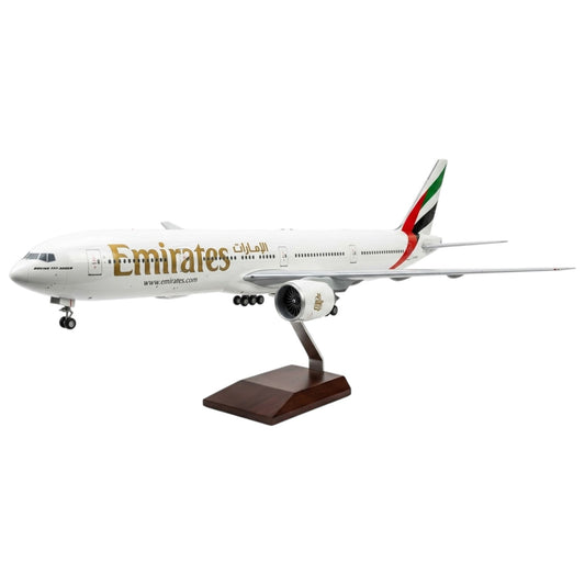 777 UAE Amirates 1:157 Scale Diecast Emirates Display Model with LED Light | Premium Aircraft Replica with Display Stand