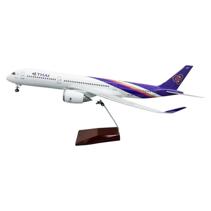 Thai Airways A350 1:142 Scale Diecast Aeroplane Display Model with LED Light | Premium Aircraft Replica with Display Stand