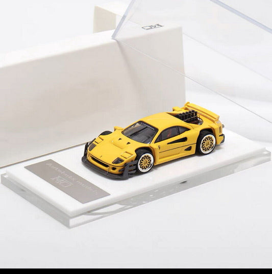 Autobots Models Ferrari F40 Yellow – 1:64 Scale Diecast Model Car