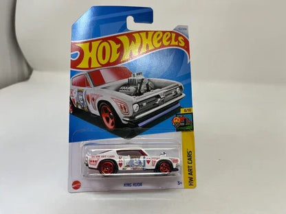 Hot Wheels 5-Car Die-Cast Set – Mazda RX-3 HYX24 + Let’s Race Small Bloc + King Kuda 152 White 2024 + Pontiac Aztek Custom HTD37 + Custom Cadillac Fleetwood | 1:64 Scale