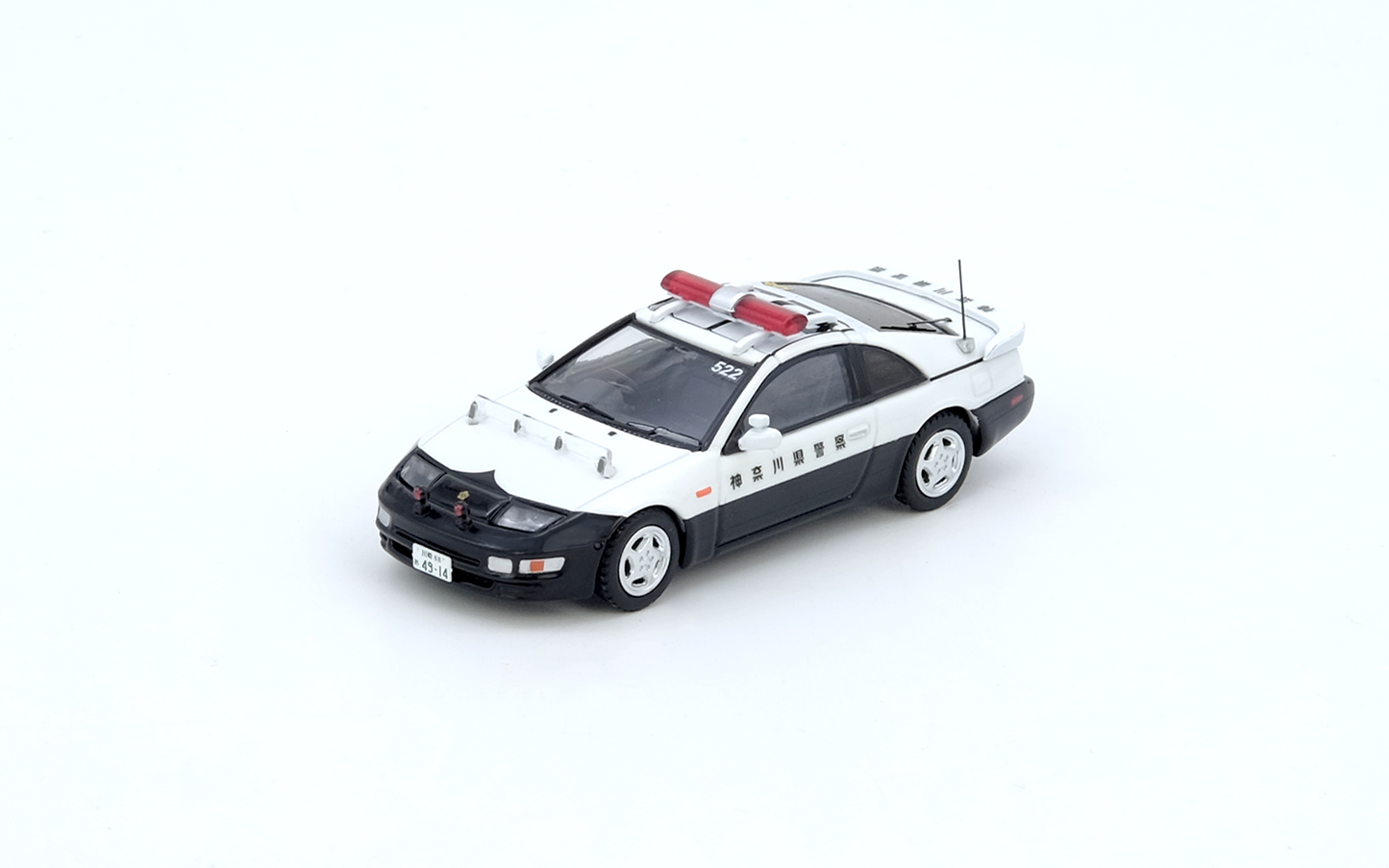 INNO64 1:64 Nissan Fairlady Z Z32 Kanagawa-Kenkei Japanese Police Die-Cast Model Car with Display Case