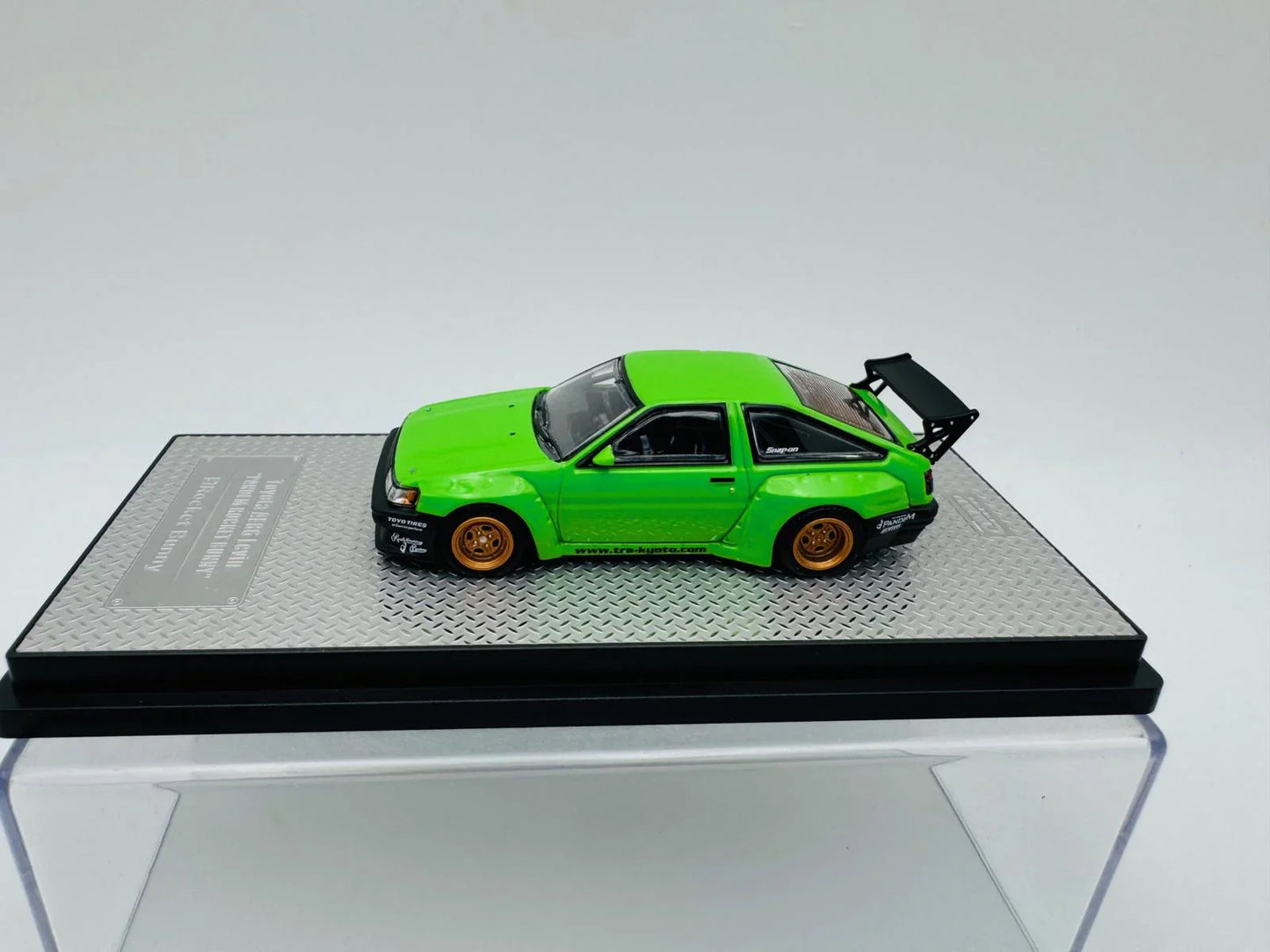 Diecast Model Car Compatible with Inno64 1:64 Toyota AE86 Levin Pandem Rocket Bunny Green Limited Edition IN64-AE86PL-GRN - Jaiman Toys