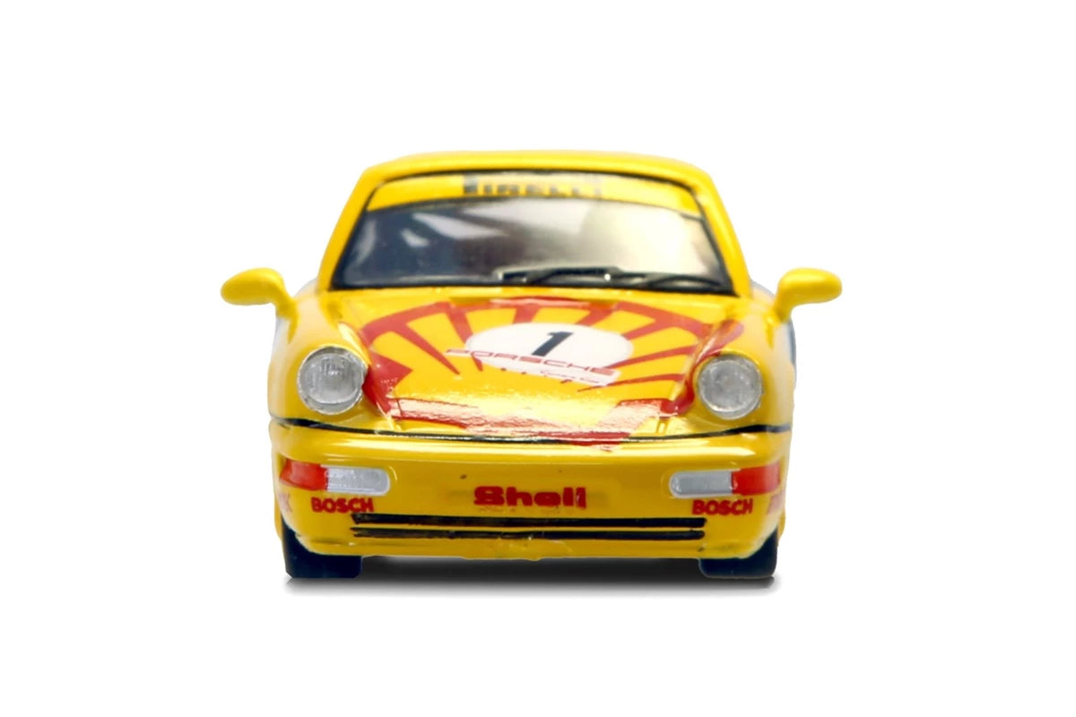 SPARKY 1/64 DIECAST SHELL PORSCHE 911 (964) Carrera Cup COMBO -  Pirelli #1 Kaufmann &  trophy combo